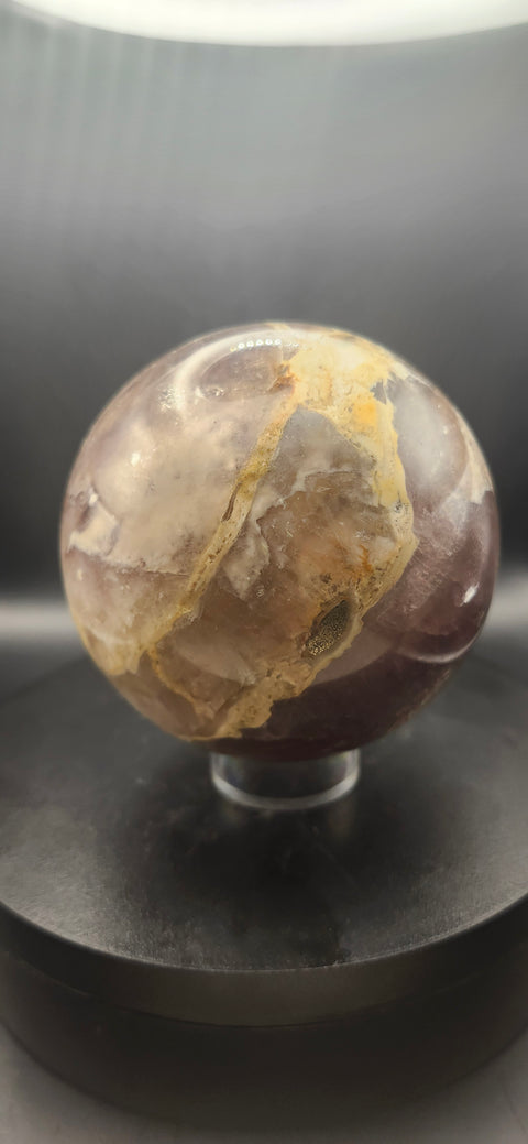 Smoky quartz sphere! 82mm, 3.23 inches, 2 pounds!