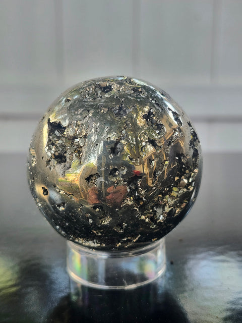 Pyrite sphere! 12 ounces, 58mm, 2.3 inches