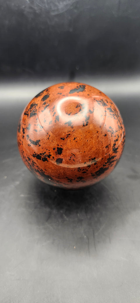 Red obsidian sphere! 11.5 ounces, 65mm, 2.55 inches