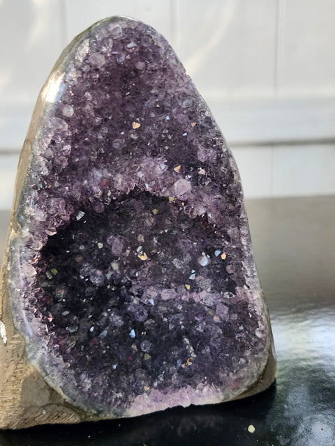 Amethyst cut base free form! 1 pound, 3.9 inches tall, 3.1 wide
