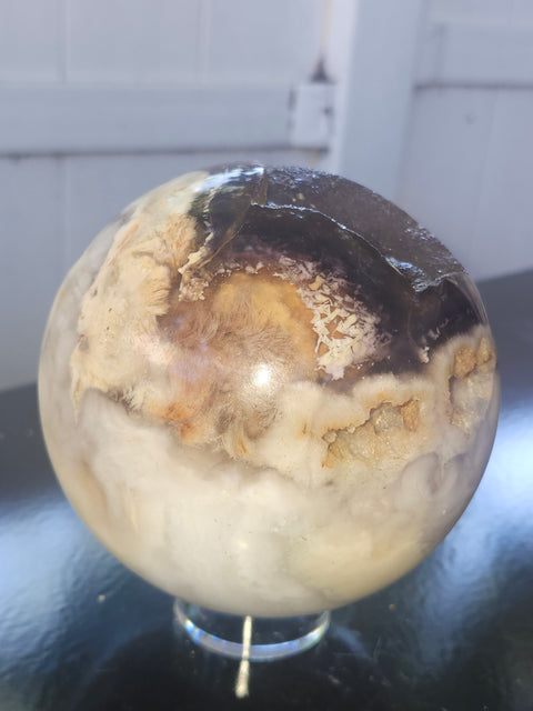 Massive druzy agate sphere! 114mm, 4.5 inches, 5 pounds
