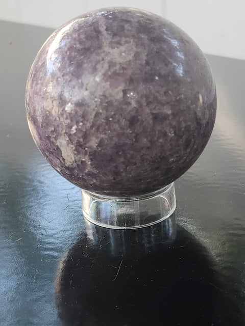 Lepidolite sphere! 11 ounces, 60mm, 2.36 inches