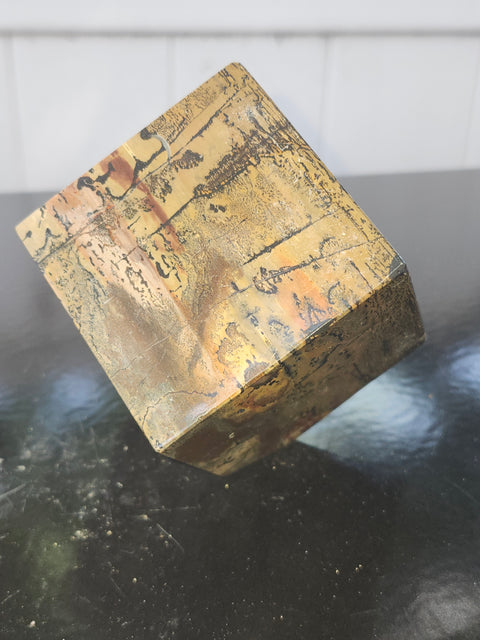 Dendritic jasper balancing cube! 1.5 pounds, 60.6mm by 61.2mm