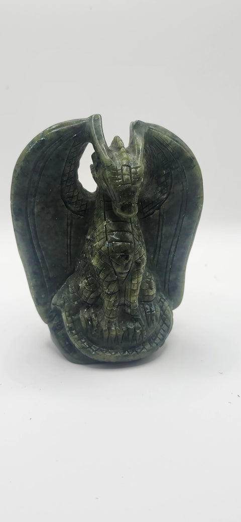 Nephrite jade winged dragon! 3.5 inches tall 7 ounces