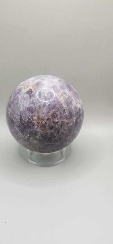Dream amethyst sphere! 76mm, 3 inches, 1.6 pounds