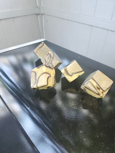 Septarian stone balancing cube! 7 ounces, 2 inches