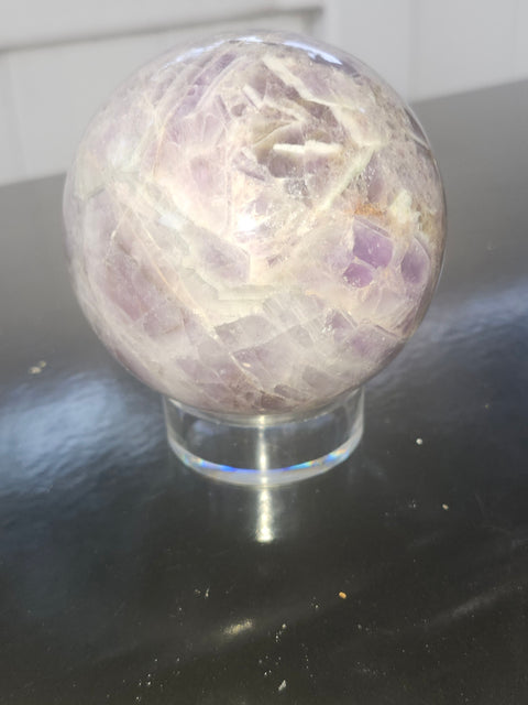 Chevron amethyst sphere! 1.4 pounds, 76mm, 2.9 inches
