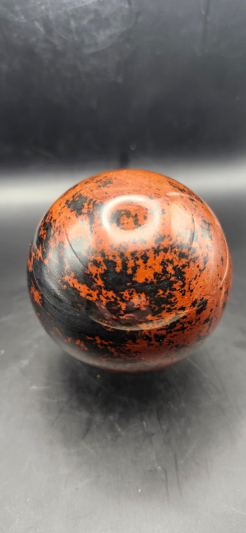 Red obsidian sphere! 11.5 ounces, 65mm, 2.55 inches