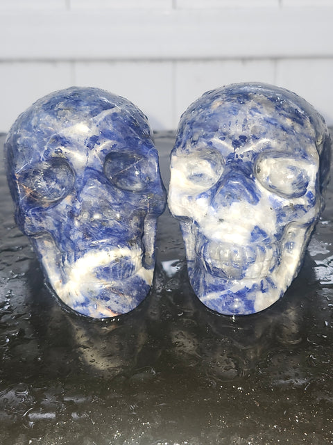 Sodalite skull!! 1 pound, 3.6 inches long, 2.7 tall, 2.3 wide