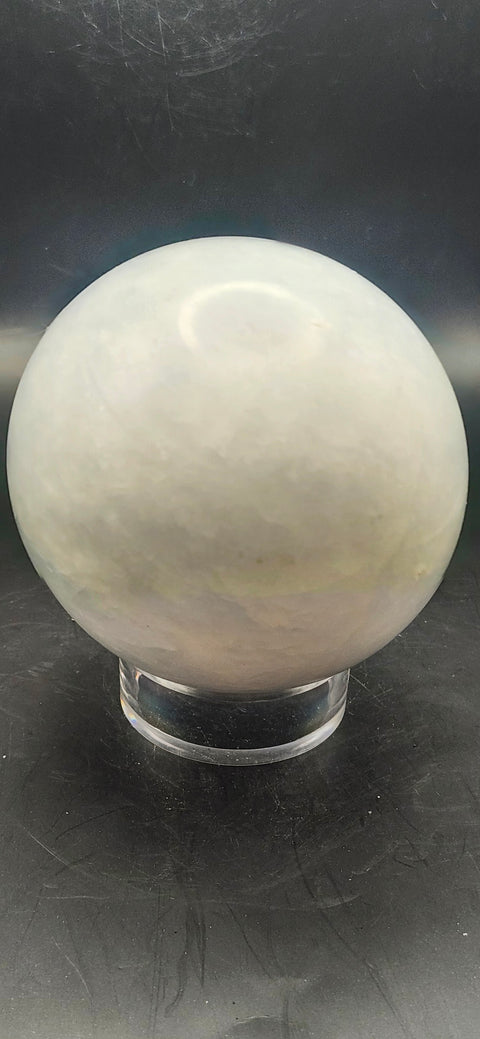 Blue calcite sphere! 80.6mm, 3.1 inches, 1.10 pounds!