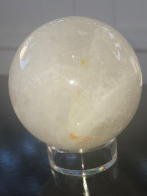 Clear quartz sphere! 1.7 pounds, 77mm, 3 inches