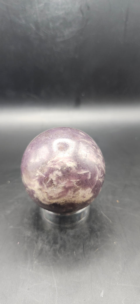Lepidolite sphere! 48.6mm, 1.91 inches, 5.6 ounces