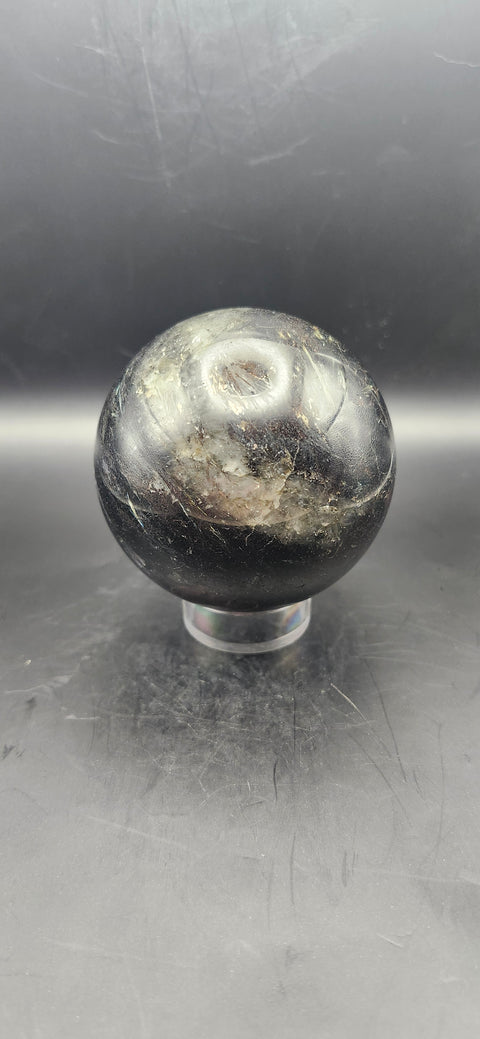 Afrvedsonite sphere. 65.3mm, 2.57 Inches, 1.1 pounds