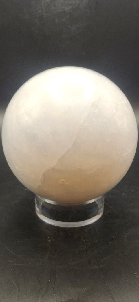 Blue calcite sphere! 80.6mm, 3.1 inches, 1.10 pounds!