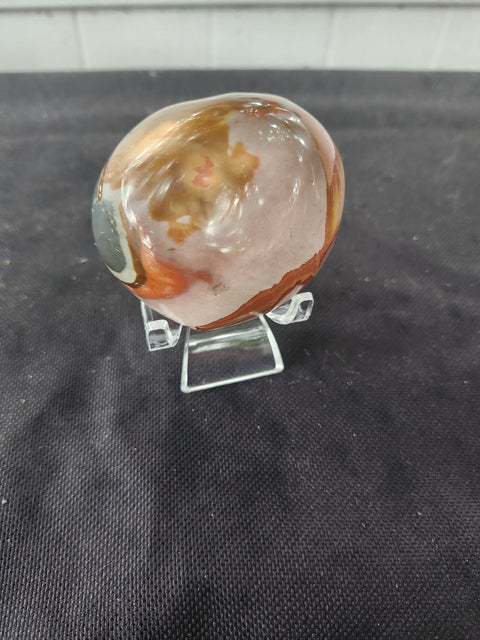 Polychrome jasper palm stone 6.5 ounces, 2.75 inches