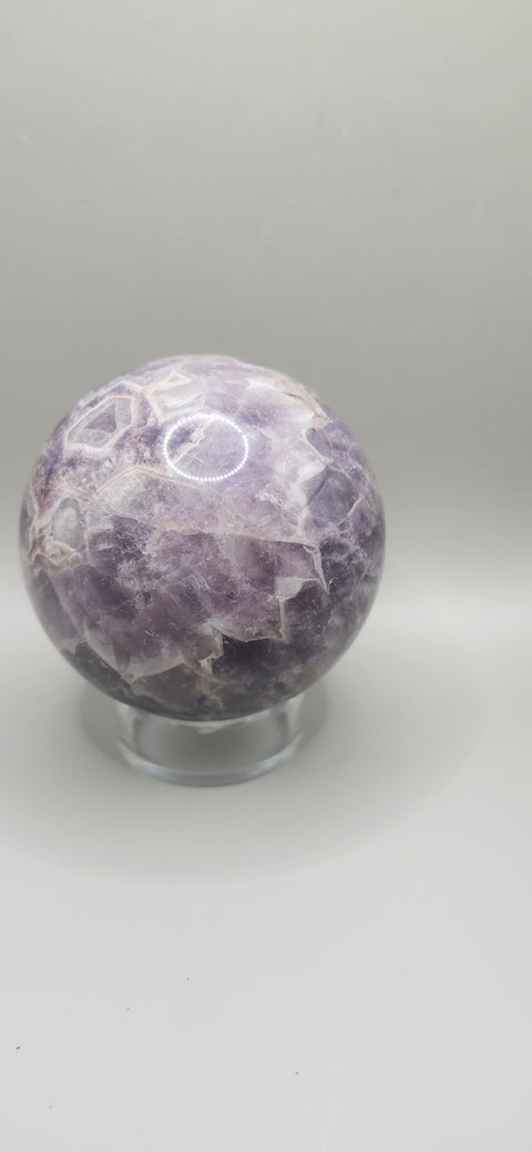 Dream amethyst sphere! 76mm, 3 inches, 1.6 pounds