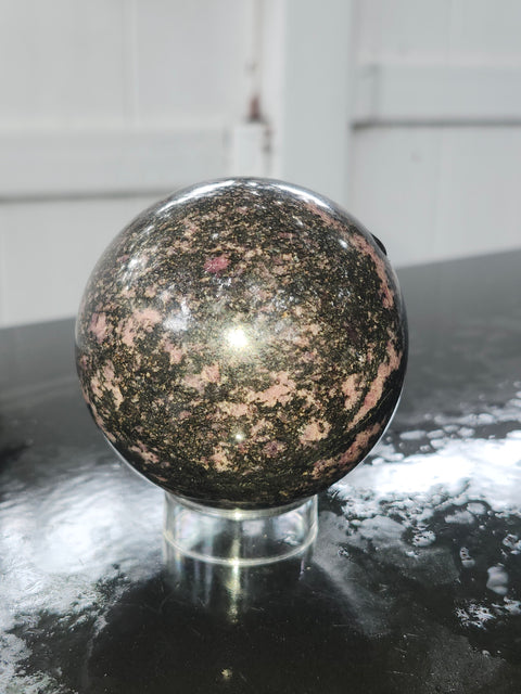 1 pound rhodonite sphere! 75mm,2.95 inches