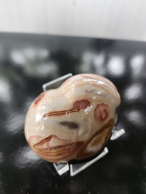 Polychrome jasper heart! 8.5 ounces, 3 inches wide