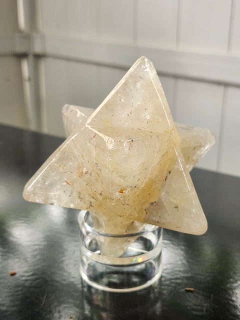 Ferruginous quartz mercaba! 2.5 inch by 2.4 inch, 1 pound
