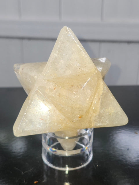 Ferruginous quartz mercaba! 2.5 inch by 2.4 inch, 1 pound