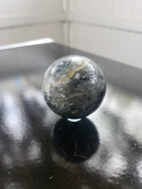 55.5mm, 2.18 inch, 8.5 ounce Serpentine sphere