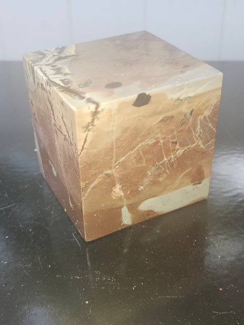 Dendritic jasper cube! 1.6 pounds, 2.8 by 2.8 inch's