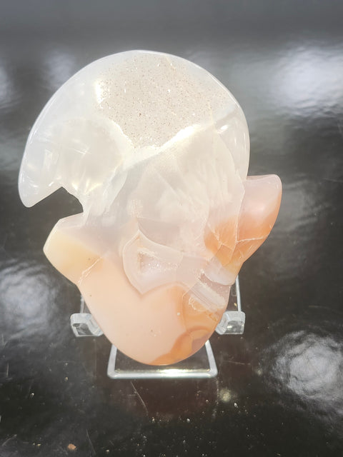 Druzy agate elf! 4 ounces, 3.4 inches tall, 2.5 wide