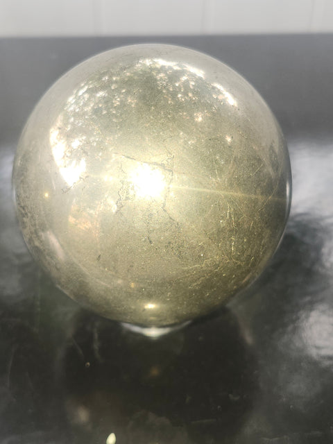 Pyrite sphere! 2.9 pounds, 77mm, 3.05 inches