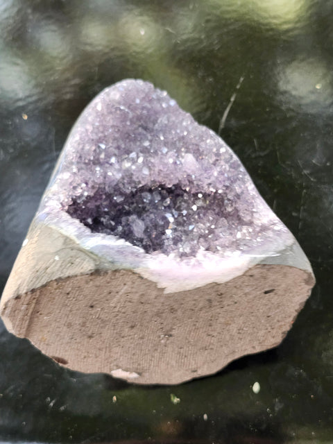Amethyst cut base free form! 1 pound, 3.9 inches tall, 3.1 wide