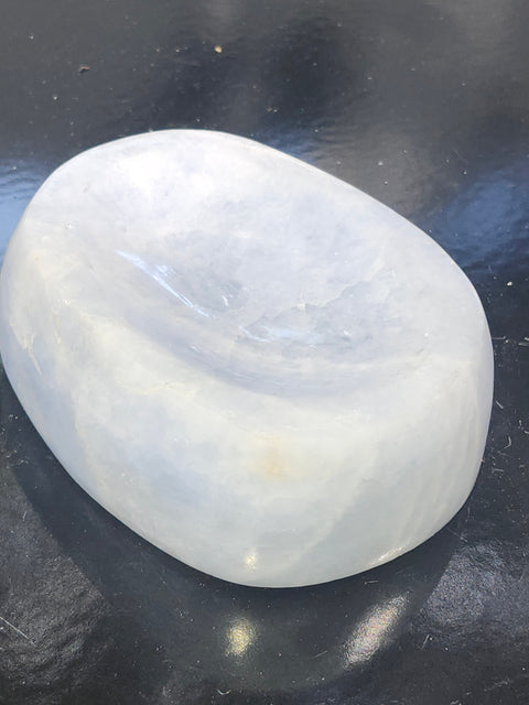 Blue calcite offering bowl/ soap dish! 13 ounces,3.5 inches