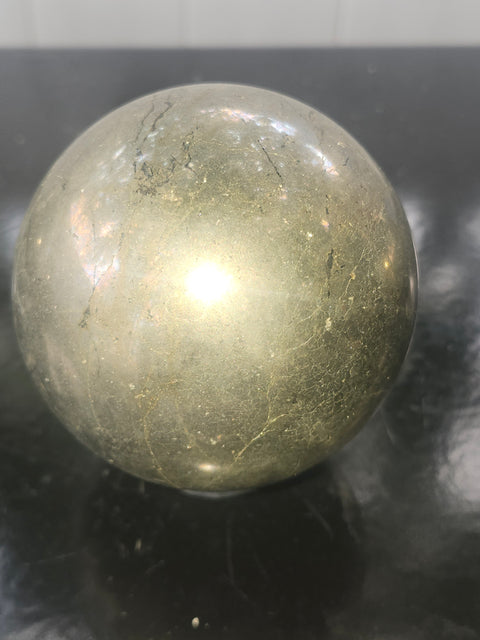Pyrite sphere! 2.9 pounds, 77mm, 3.05 inches