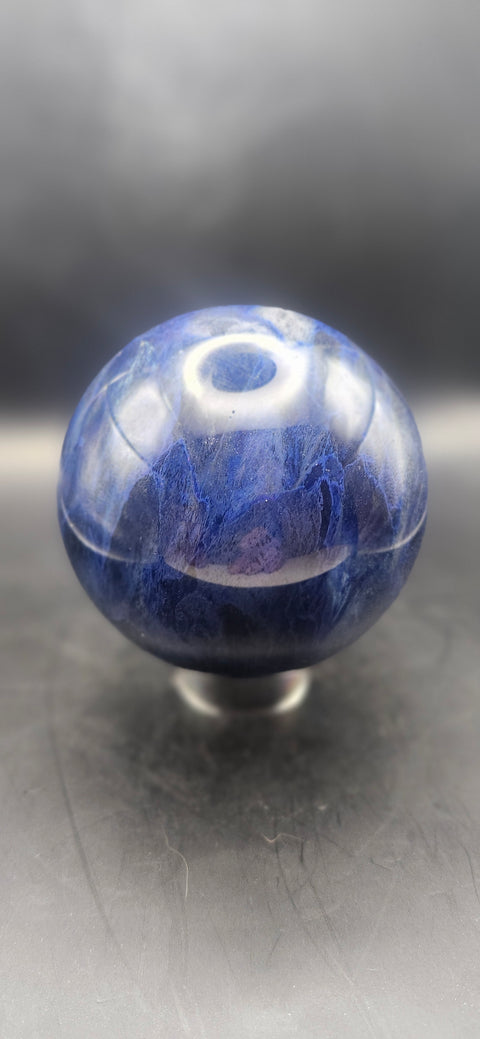 Blueberry quartz sphere! 78.5mm, 3 inches 1.4 pounds
