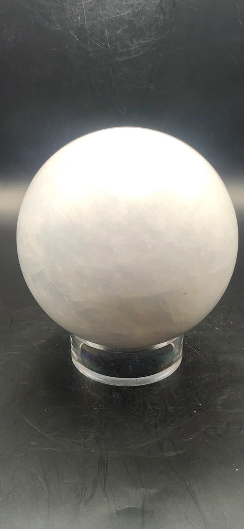 Blue calcite sphere! 80.6mm, 3.1 inches, 1.10 pounds!