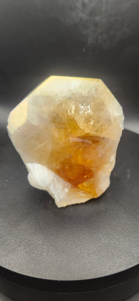Angel aura citrine polished top point! 7 ounces