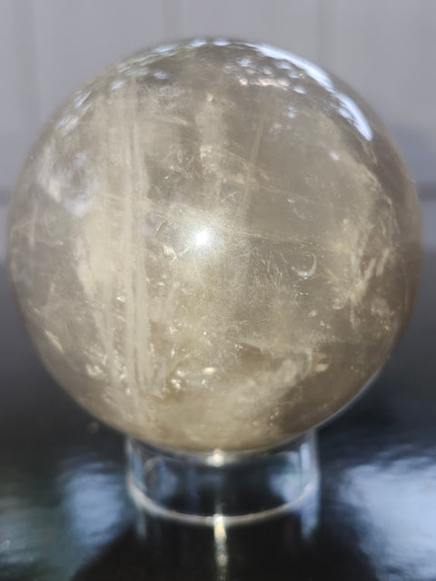 Black moonstone sphere! 63mm, 2.5 inches, 12.8 ounces