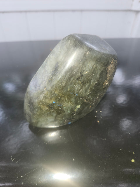 Labradorite free form! 12.8 ounces, 4 inches wide, 3 inches tall