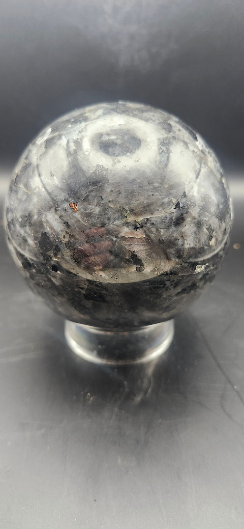 Larvikite sphere! 1.8 pounds, 78mm, 3 inches