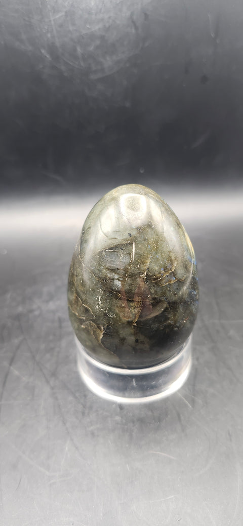 Labradorite egg! 7 ounces, 3 inches!