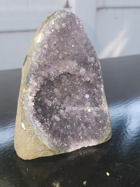 Amethyst cut base free form! 1 pound, 3.9 inches tall, 3.1 wide