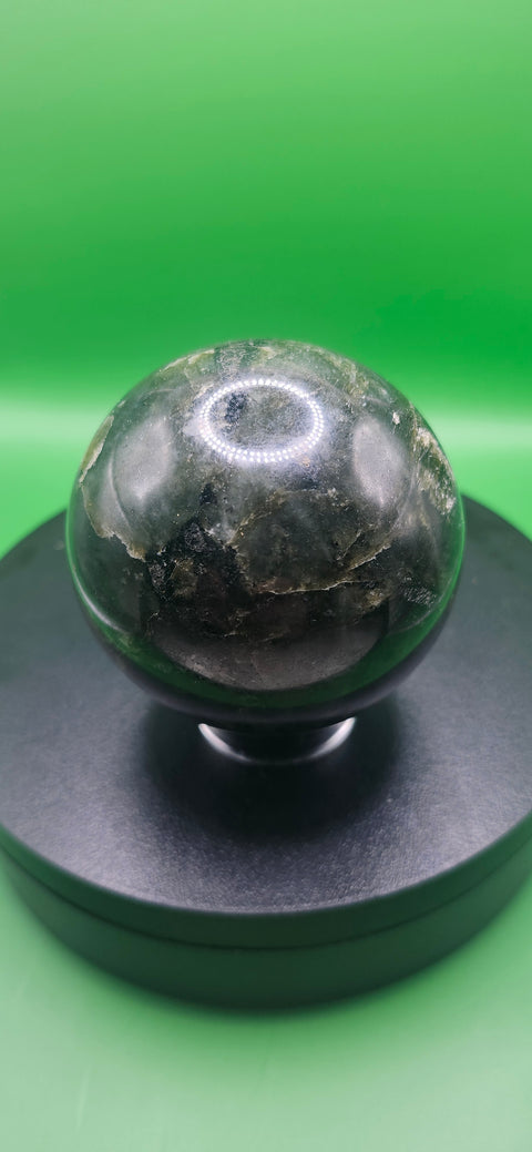 Labradorite sphere! 65mm, 2.5 inches, 14 ounces blue flash