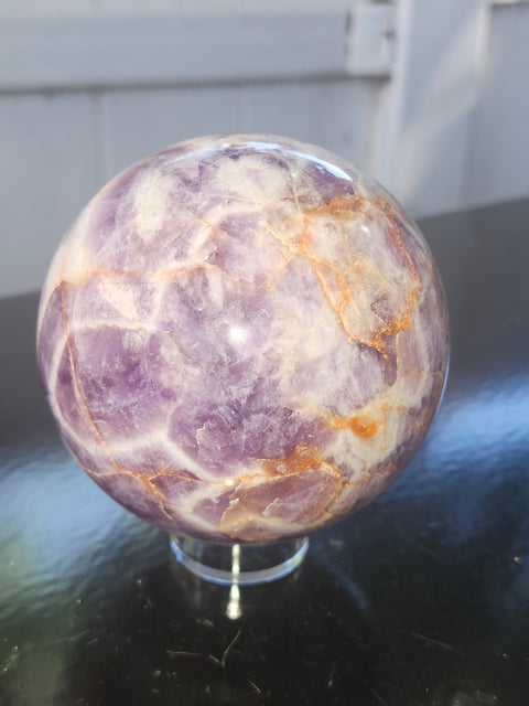 Dream amethyst sphere! 84mm, 3.3 inches, 1.13 pounds
