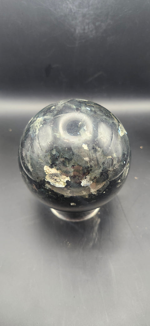Larvikite sphere! 1.8 pounds, 78mm, 3 inches