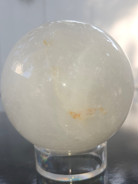 Clear quartz sphere! 1.7 pounds, 77mm, 3 inches