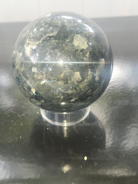 Larvikite sphere! 1.8 pounds, 78mm, 3 inches