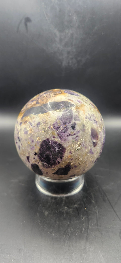 Purple opalized florite. 74.2mm, 2.92 inches, 1.5 pounds!