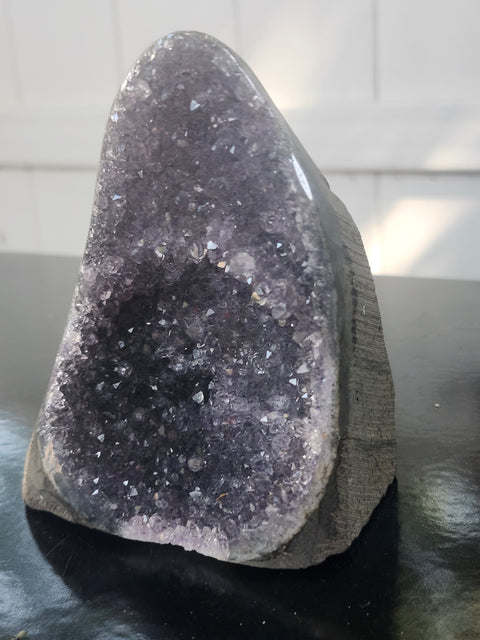 Amethyst cut base free form! 1 pound, 3.9 inches tall, 3.1 wide