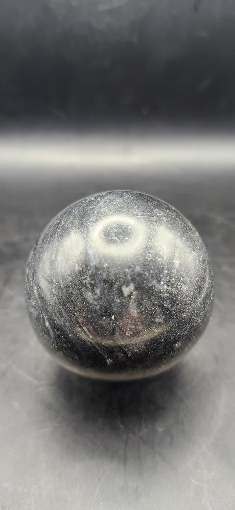 Black phantom quartz sphere! 51.4mm, 2 inches, 6.8 ounces