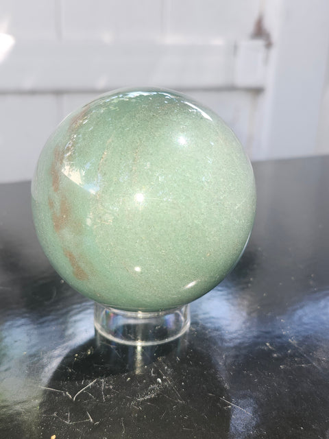 Green aventurine sphere! 15 ounces, 68mm, 2.68 inches