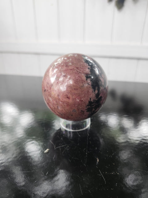 61.9mm, 2.44 inch rhodonite sphere! 1 pound