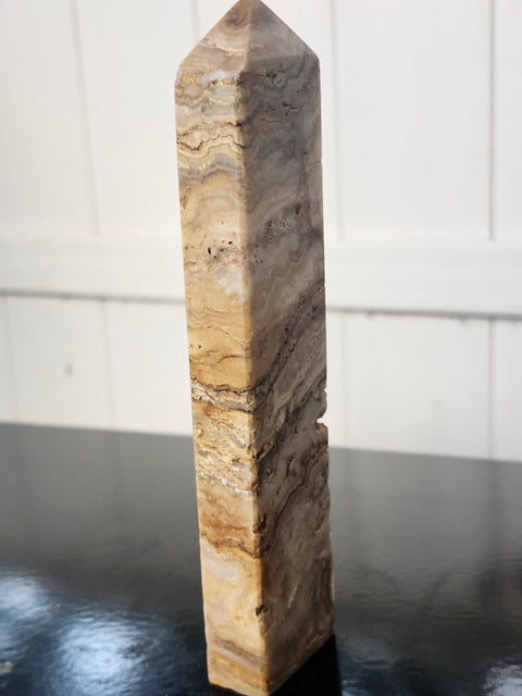 Yellow jasper tower! 6.5 inches tall, 9 ounces